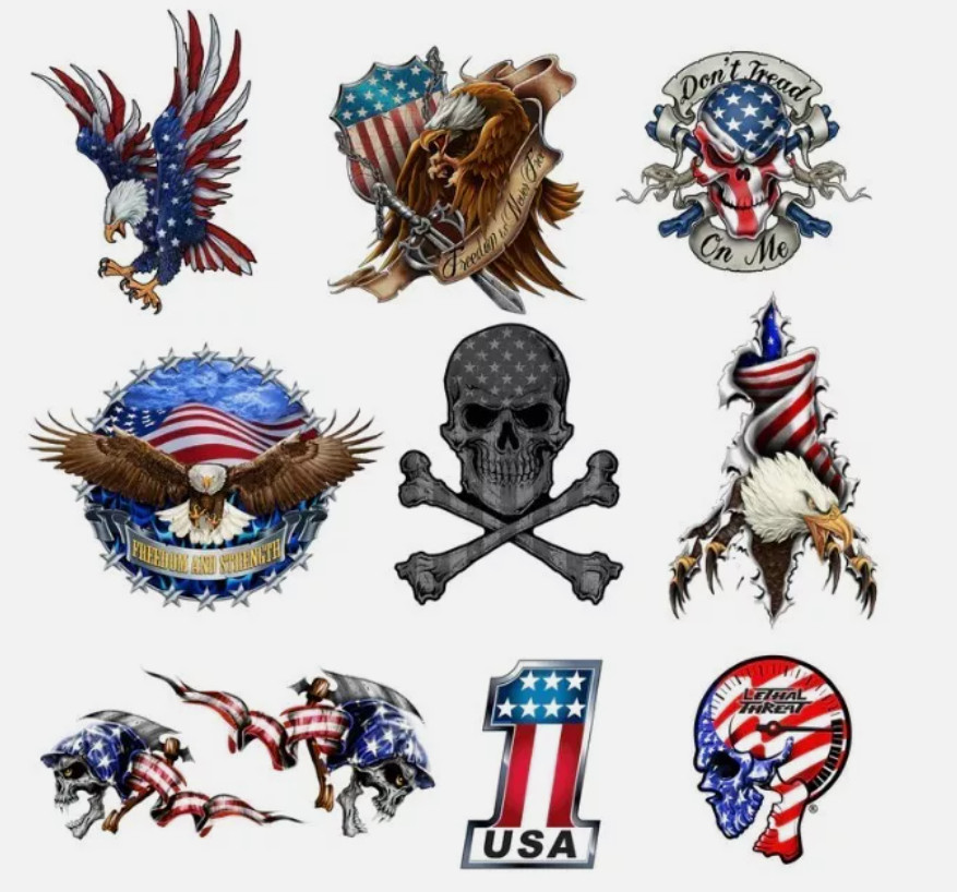 LETHAL THREAT USA SERIES 10-PACK x QTY. 2 Vinyl Decals Stickers SP37752 20 total