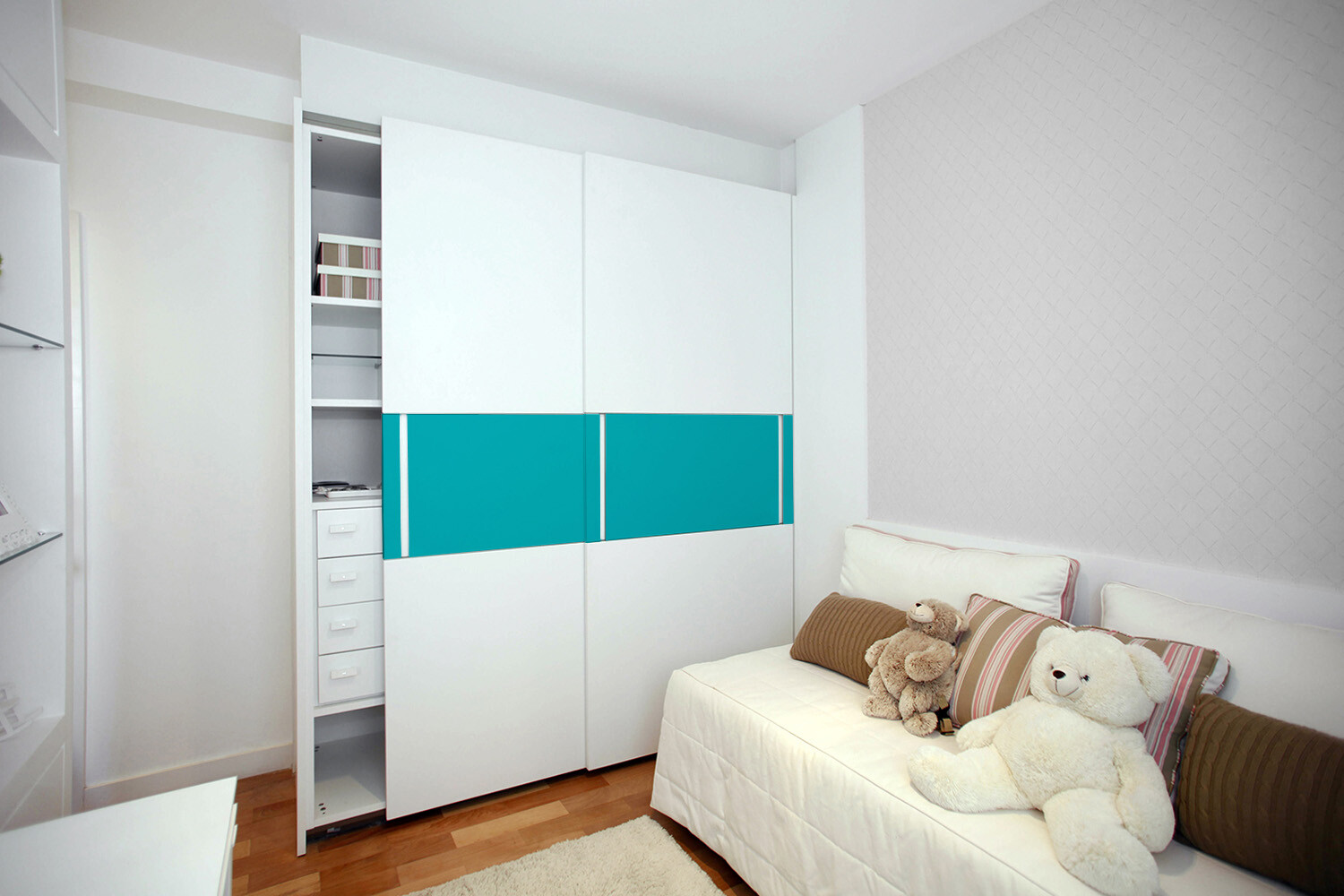 Sticker for Table for Wardrobe Foil Self-Adhesive Dark turquoise 100×50