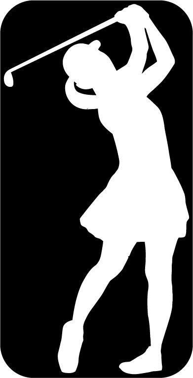 Women's Golfing Die Cut Decal Multiple colors Made In USA