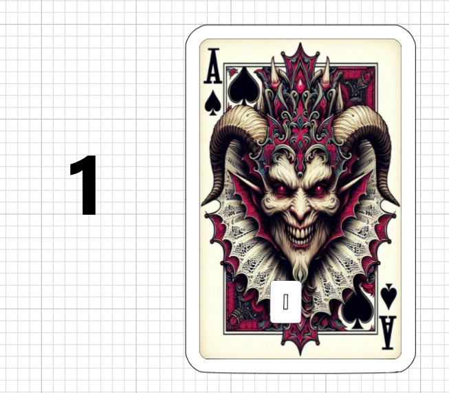 Ace of Spades Credit Debit Card Skin Stickers Playing Cards Demon Skull Goth USA