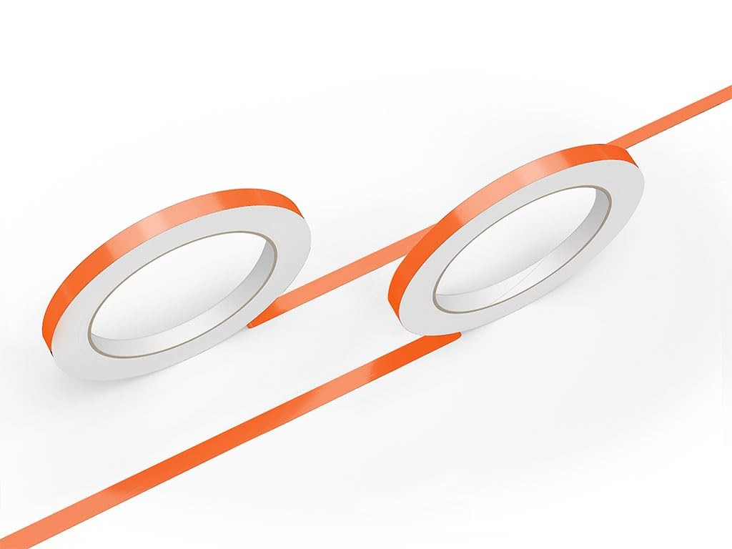50 Vinyl Pinstriping Tape Roll in Bright Orange 341" x 150ft Auto Decal Stri…