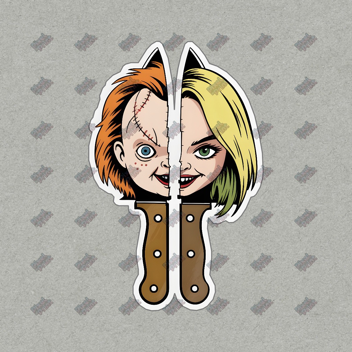 Chucky & Tiffany Horror Sign Childs Play Iconic Characters Spooky #8944