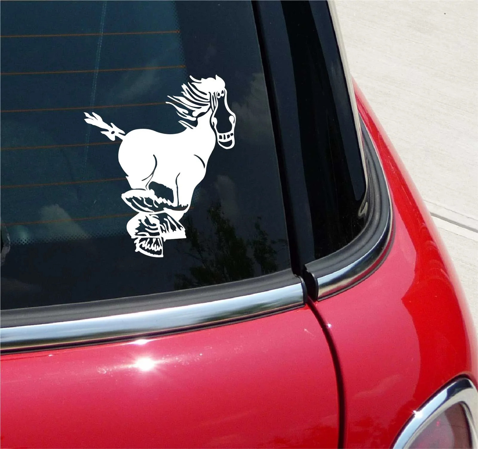 CLYDESDALE DRAFT HORSE HORSES GRAPHIC DECAL STICKER ART CAR WALL DECOR