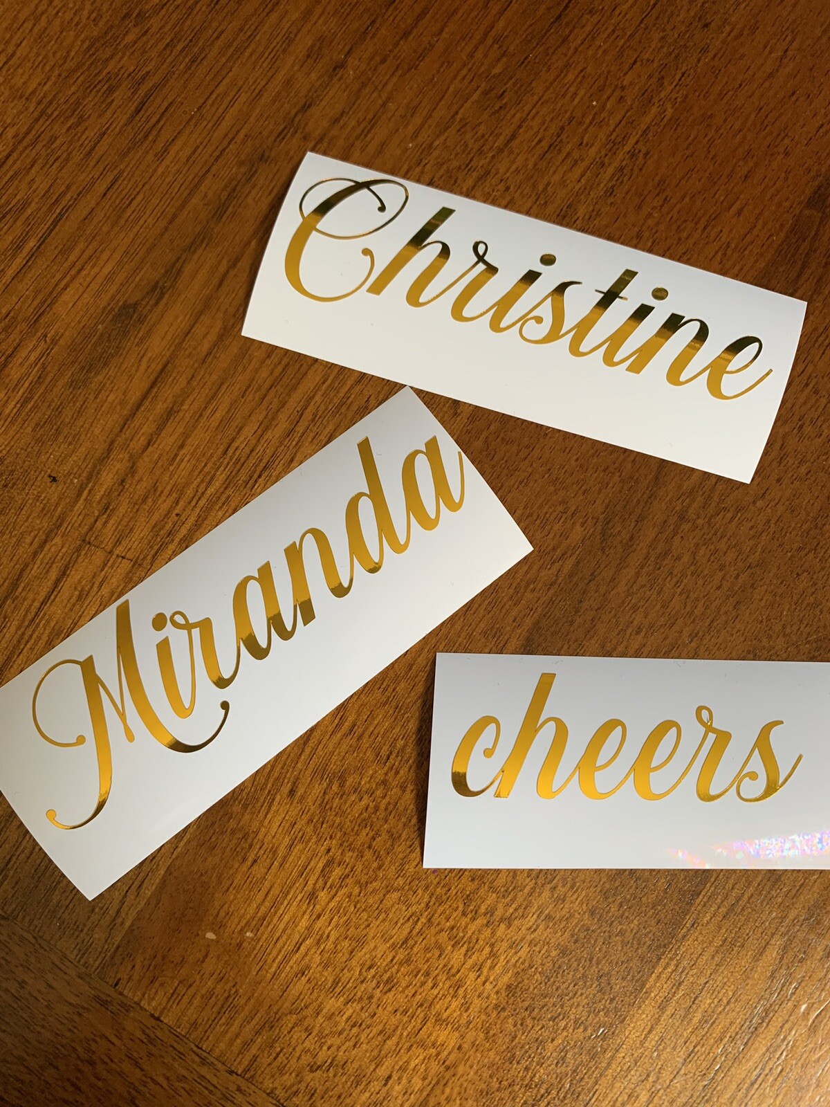 Custom Text Vinyl Lettering Sticker Decal Personalized Script Fonts In Chrome