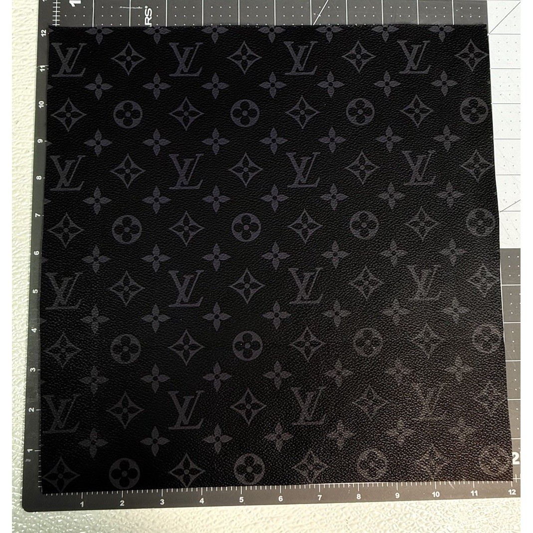 LV Gray Monogram Vinyl for Crafting Classic Size piece 12" X 12"