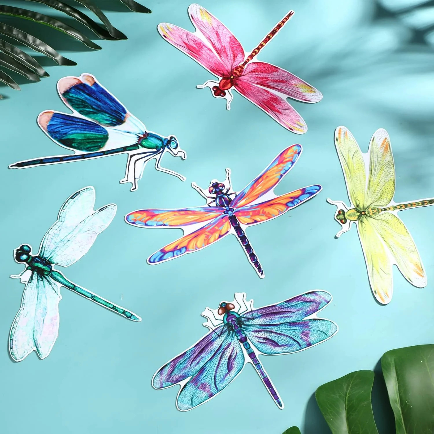 12 Pieces Dragonfly Screen Door Magnets Double Sided Screen Stickers Magnetic Fl