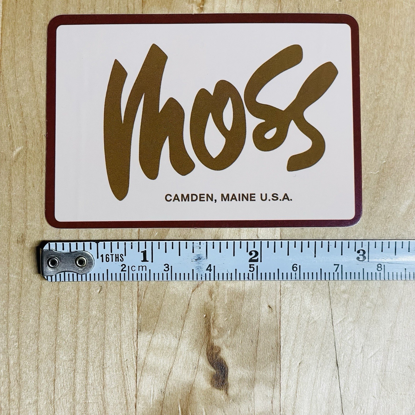 Moss Tents 3" Glossy Vinyl Outdoor Sticker Camping Hiking Camden Maine USA Decal