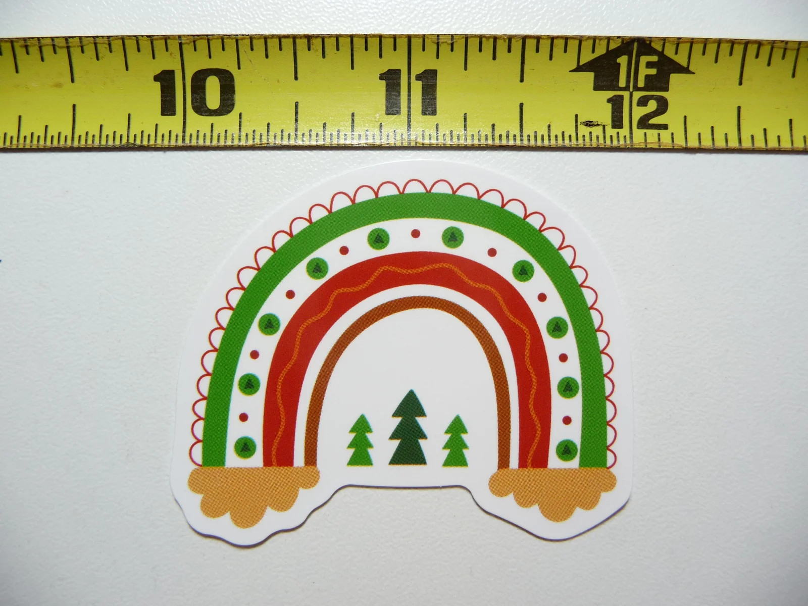 CHRISTMAS TREE RAINBOW SMALL STICKER DECAL WINTER HOLIDAYS CHRISTIAN FUN