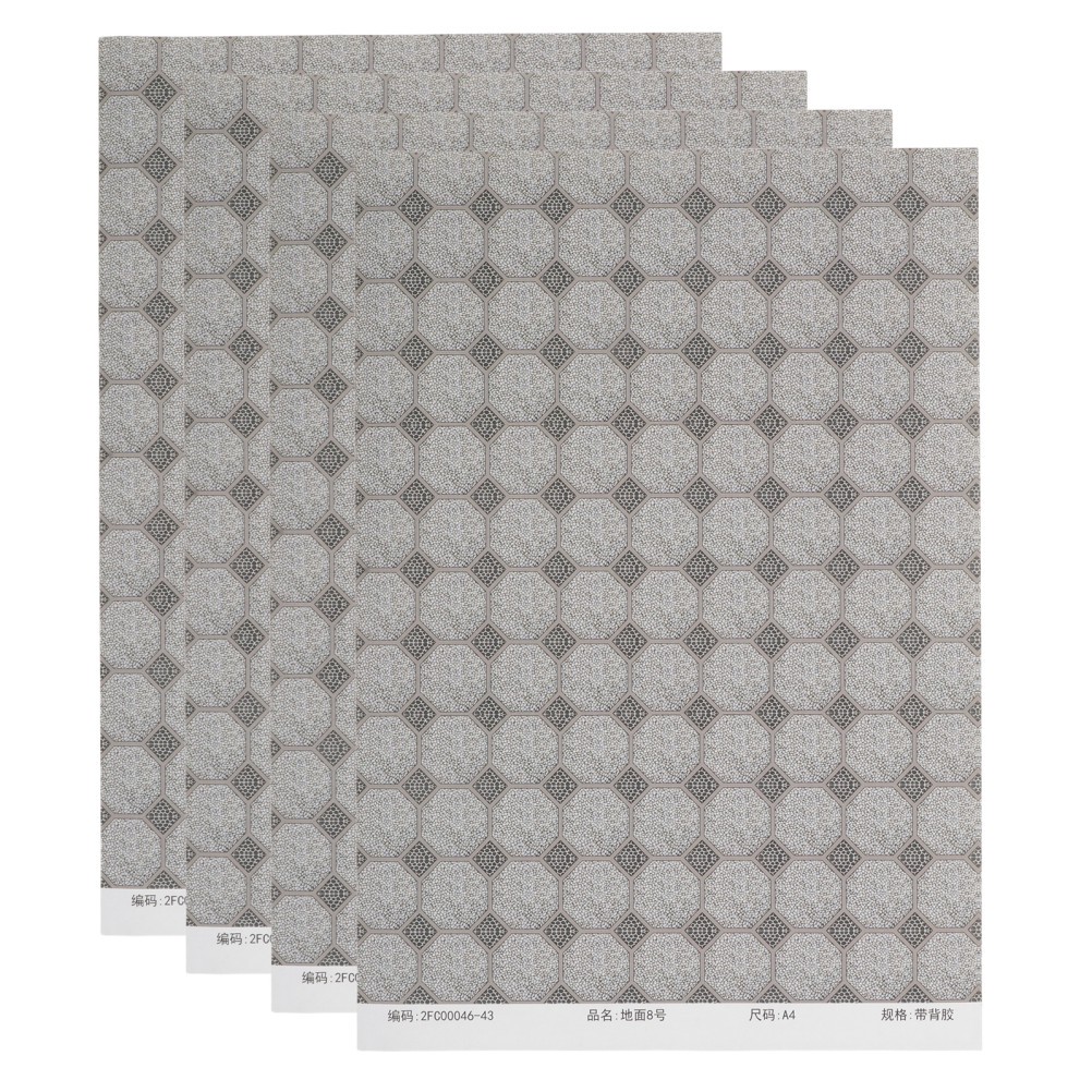 4pcs Miniature Floorboards – Peel and Stick Dollhouse Flooring – Self-Adhesive