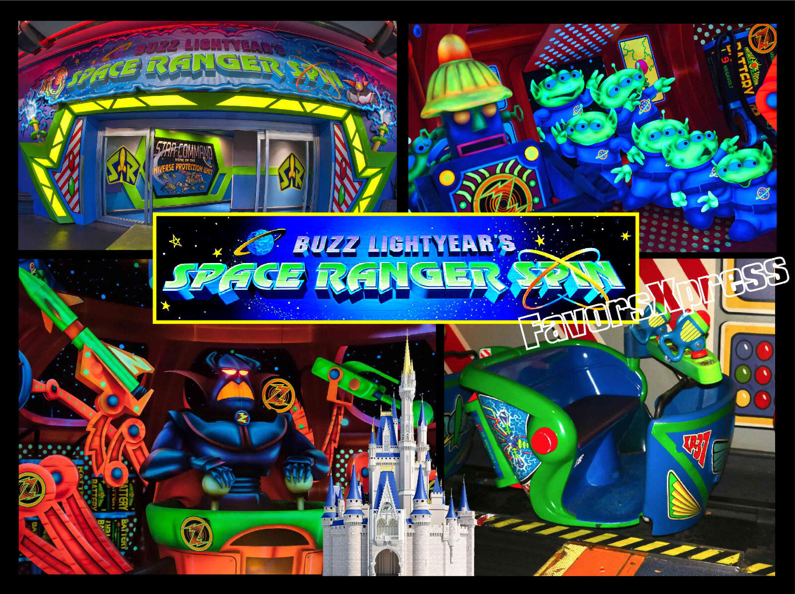 DISNEYWORLD BUZZ LIGHTYEARS SPACE RANGER SPIN PHOTO MAGNET large 5.25 X 4 INCHES
