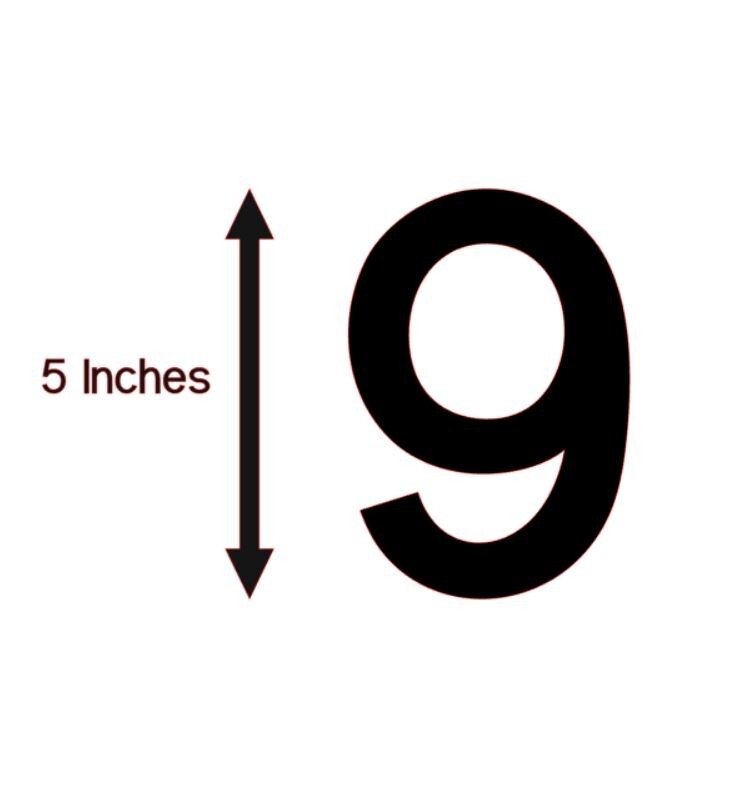 Large Number Stickers Mailbox Address 5" Vinyl Decal Building House Business Car