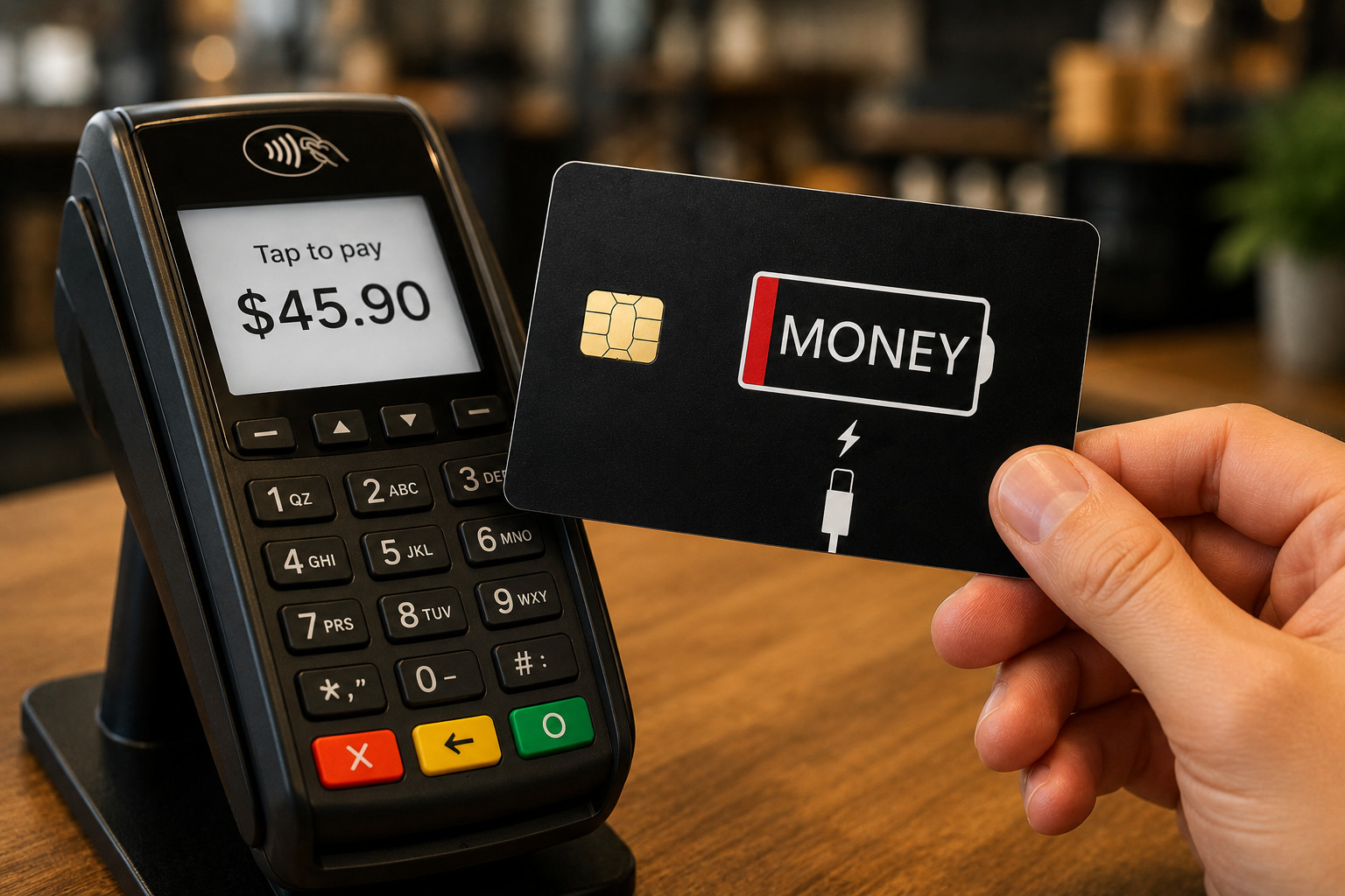 Money Charging Low Credit Card Sticker Debit Card Skin Cover
