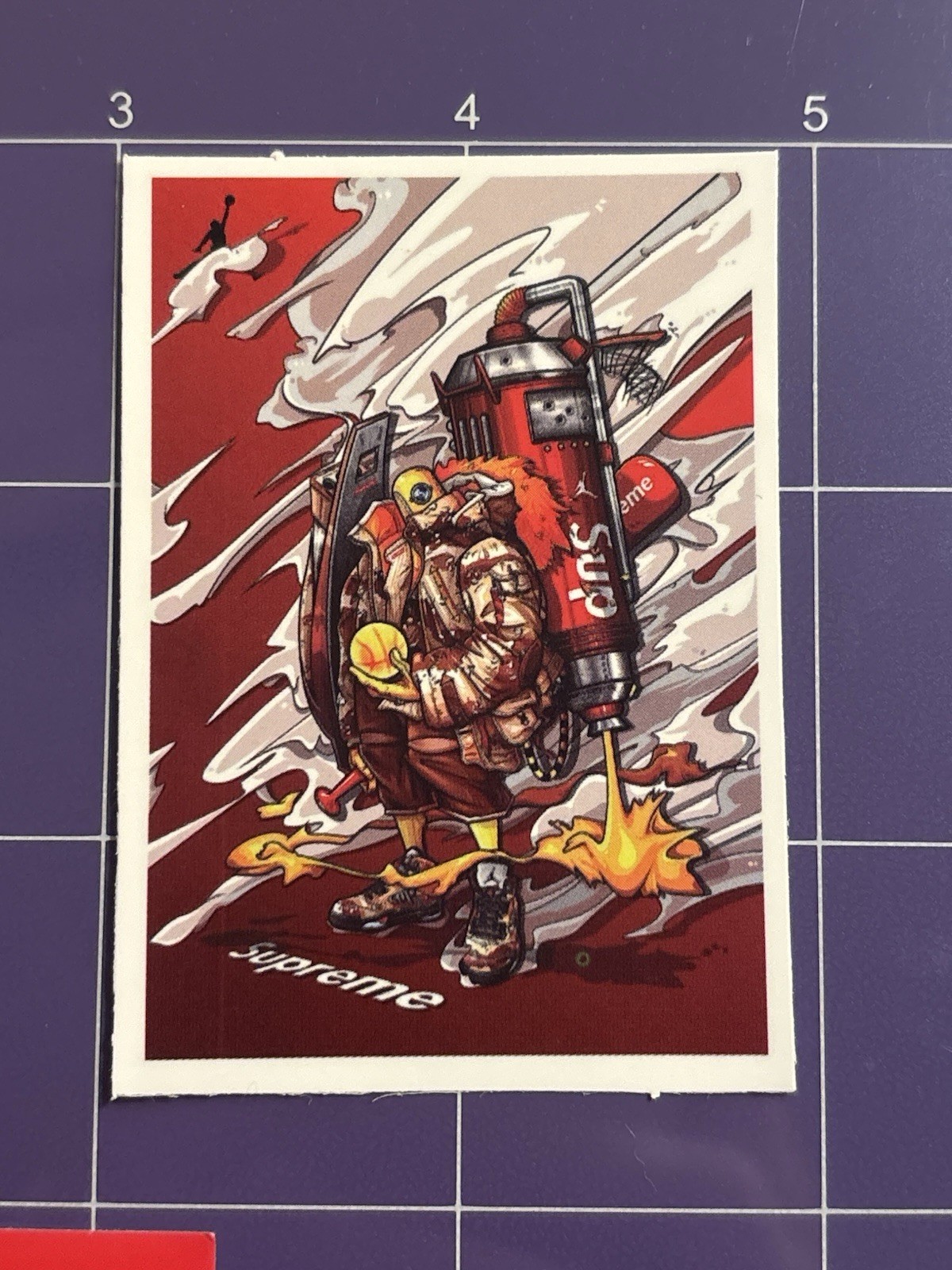 Supreme SupCafe SupreHero Gloss Vinyl Sticker Lot 4pc