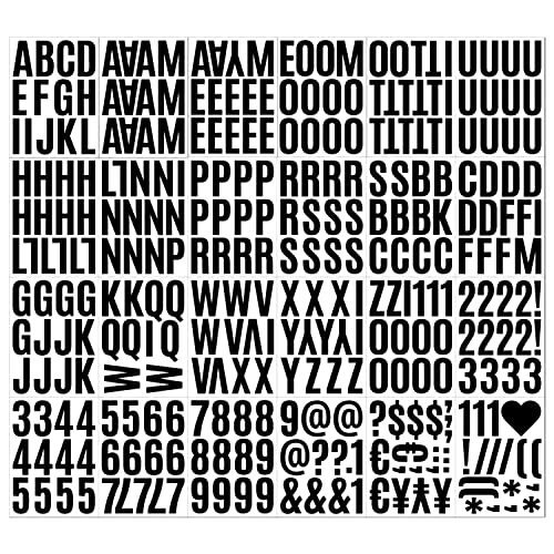 24 Sheets 2 Inch Self Adhesive Letters Stick on Vinyl Letters Capital Black
