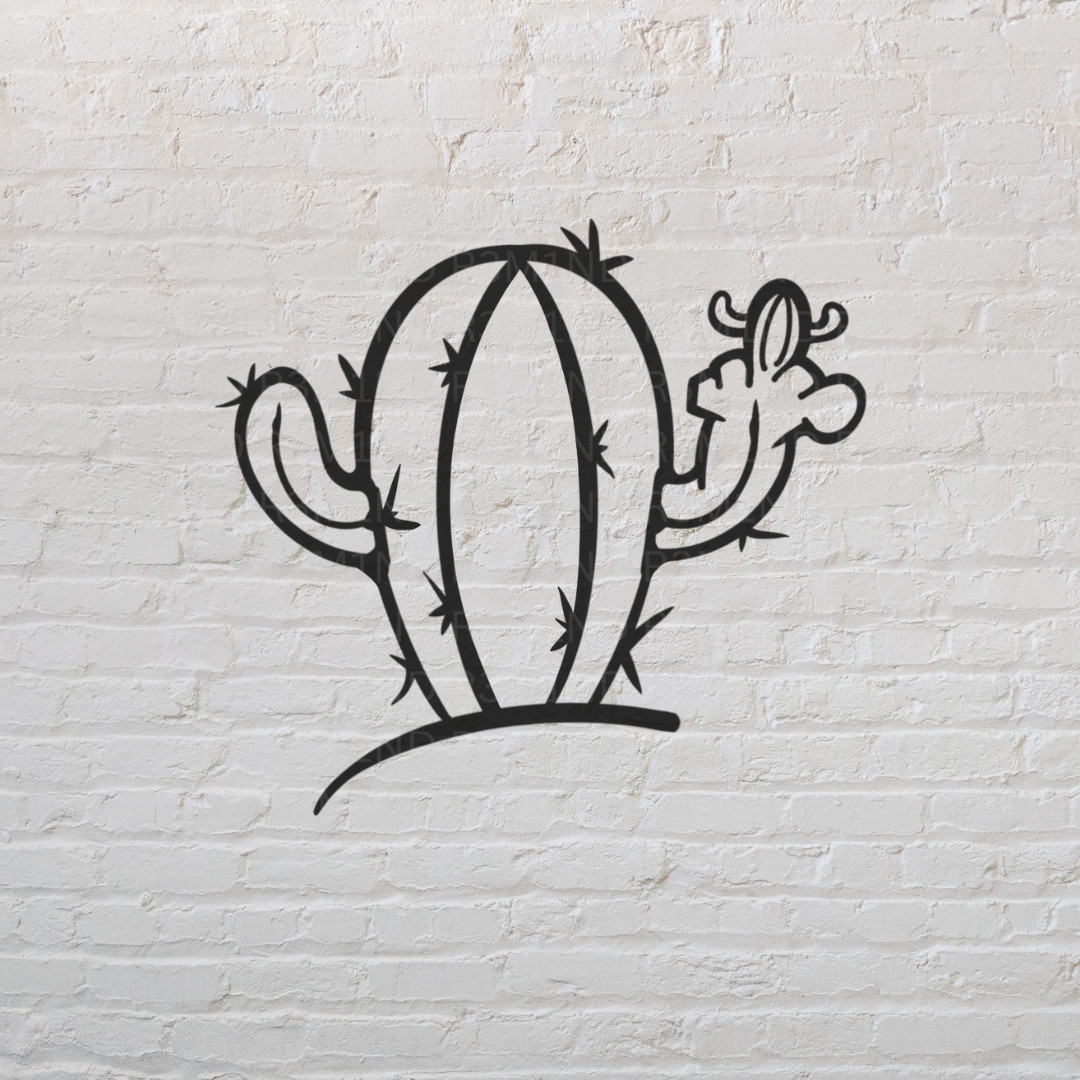 Cactus Grump Car Window Decal | White/Black | Laptop Sticker | 5" x 5"
