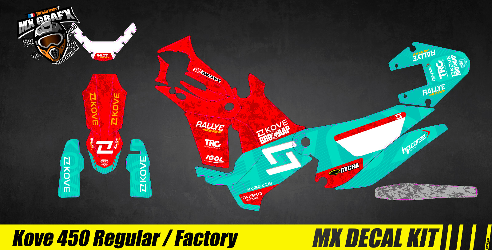 MX Decal Kit For Kove 450
