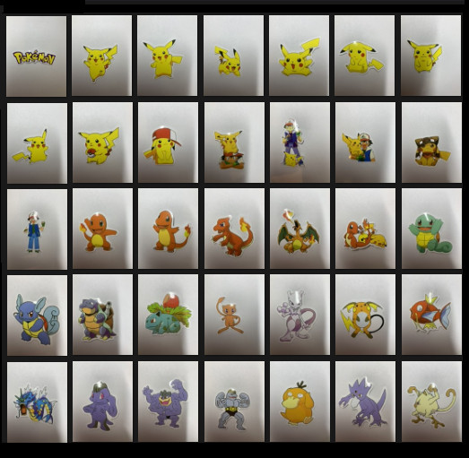 Pokemon Stickers Pikachu Bulbasaur Charmander Squirtle Ash Magikarp Mew Mewtwo