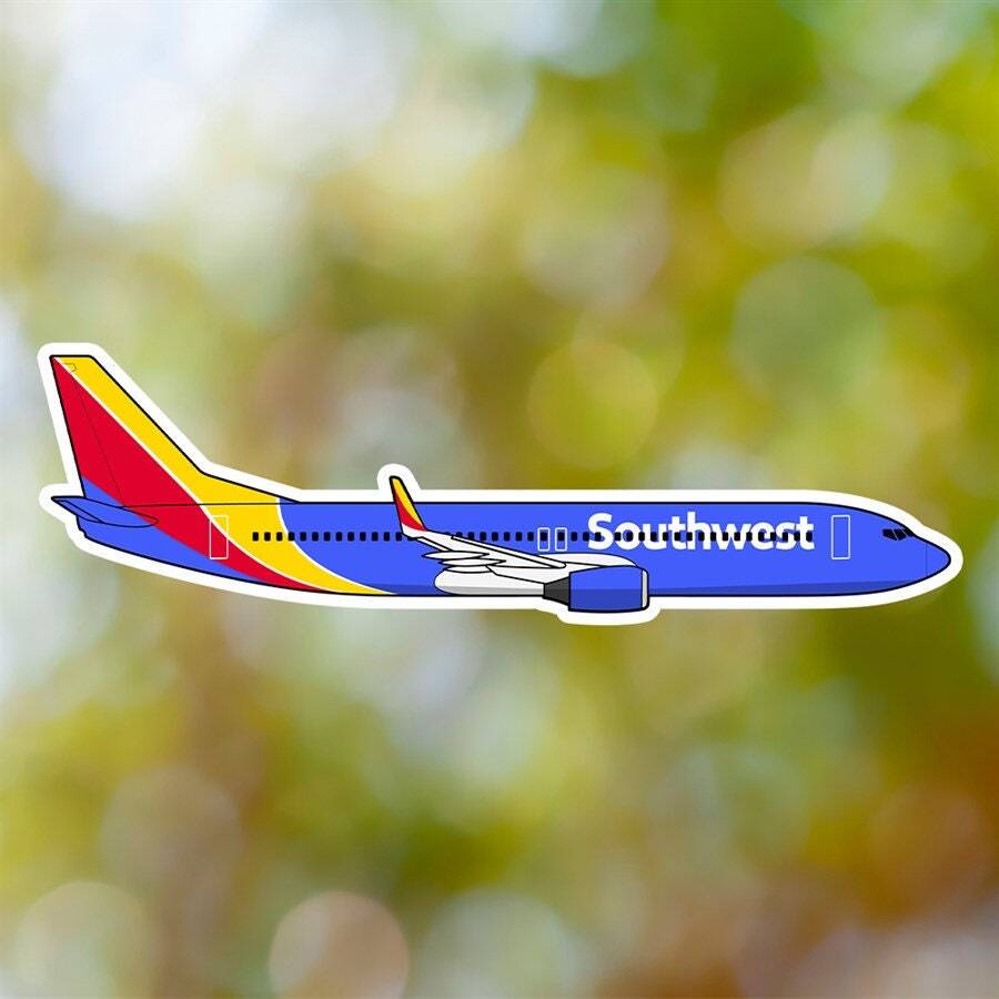 Boeing 737 Sticker, Southwest Airlines Airplane Sticker Waterproof for