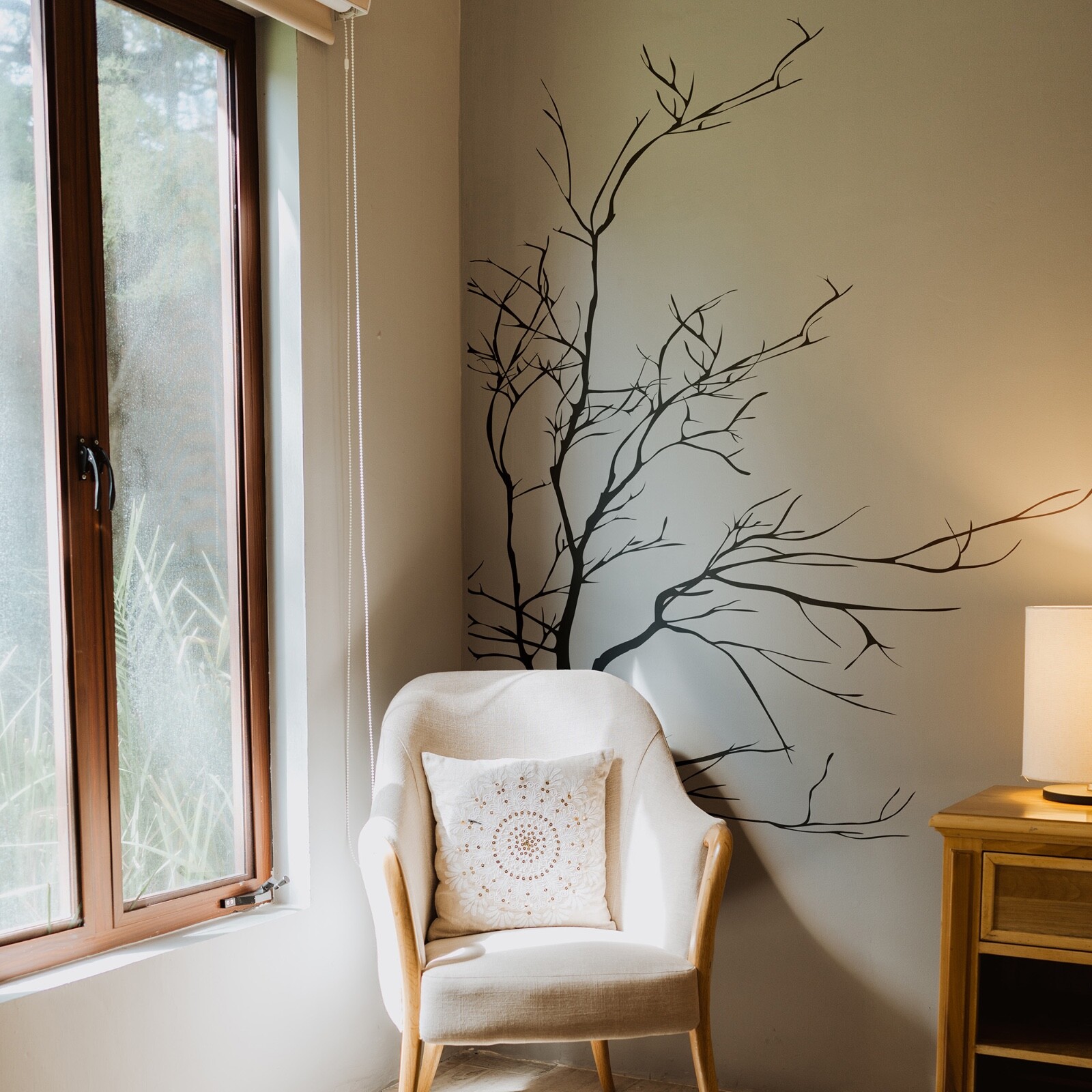 Large Bare Tree Vinyl Wall Decal Sticker. Bedroom, Bathroom Wall Art. #AC223