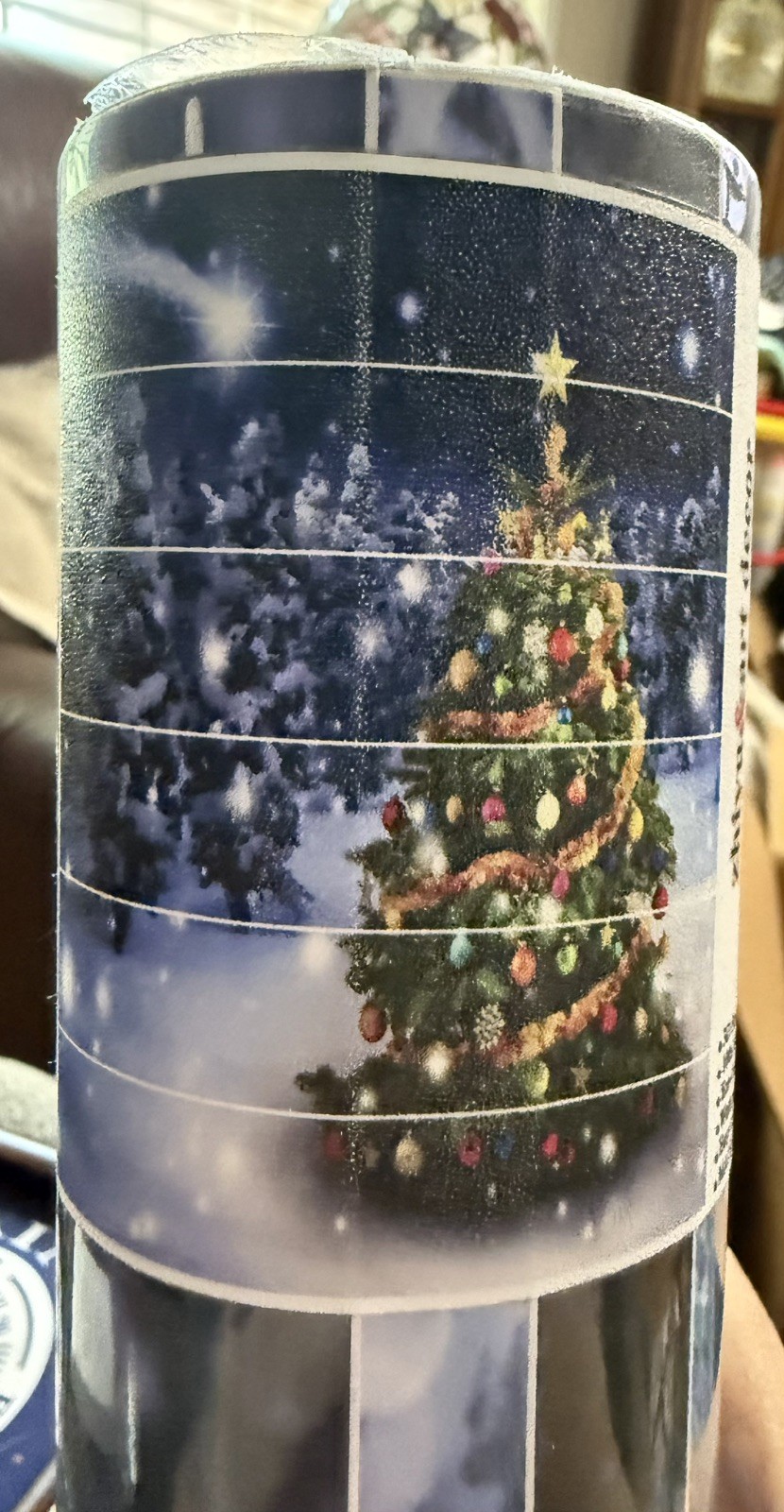 3D Christmas Stair Decals 6pc Set 100x18cm Waterproof Peel & Stick Tree