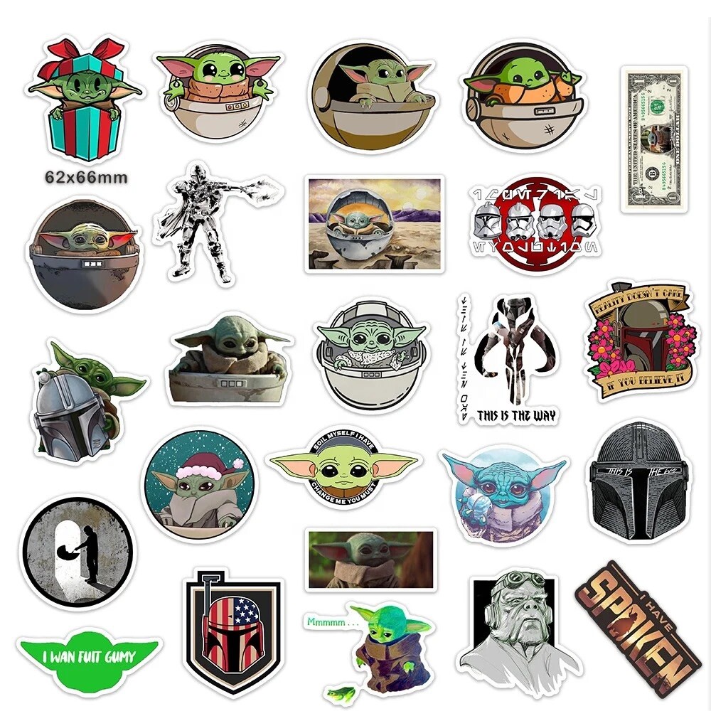 50 The Mandalorian TV Show Stickers Car Decals Laptop Binder Free Shipping!