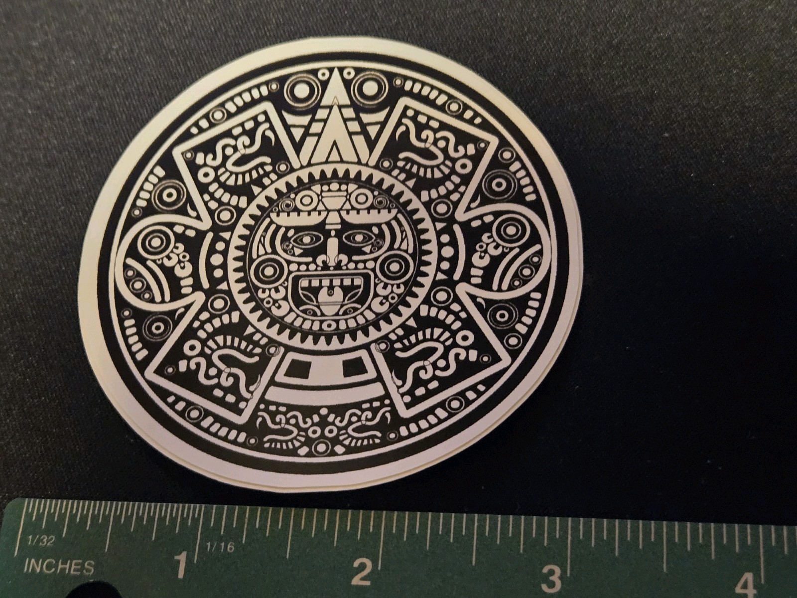 Aztec Piedra Del Sol 3 Inch Round Vinyl Sticker Mexico Laptop Car Ipad