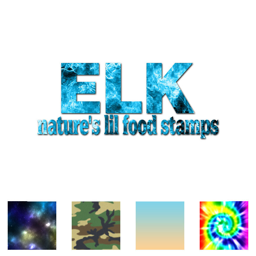 Elk Natures Food Stamps – Decal Sticker – Multiple Patterns & Sizes – ebn3856