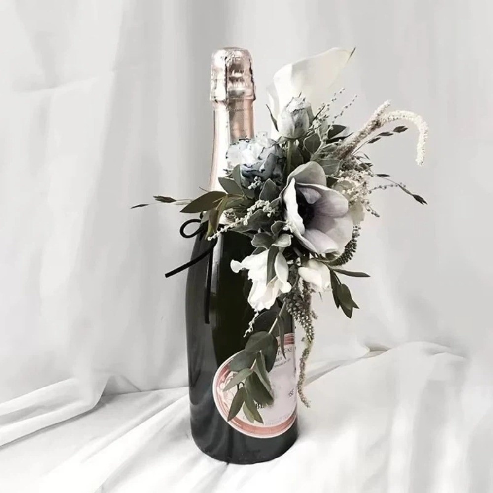 4PCS Wrist Corsage Foam Base Flower Plant Sponge Base Wine Bottle Decor