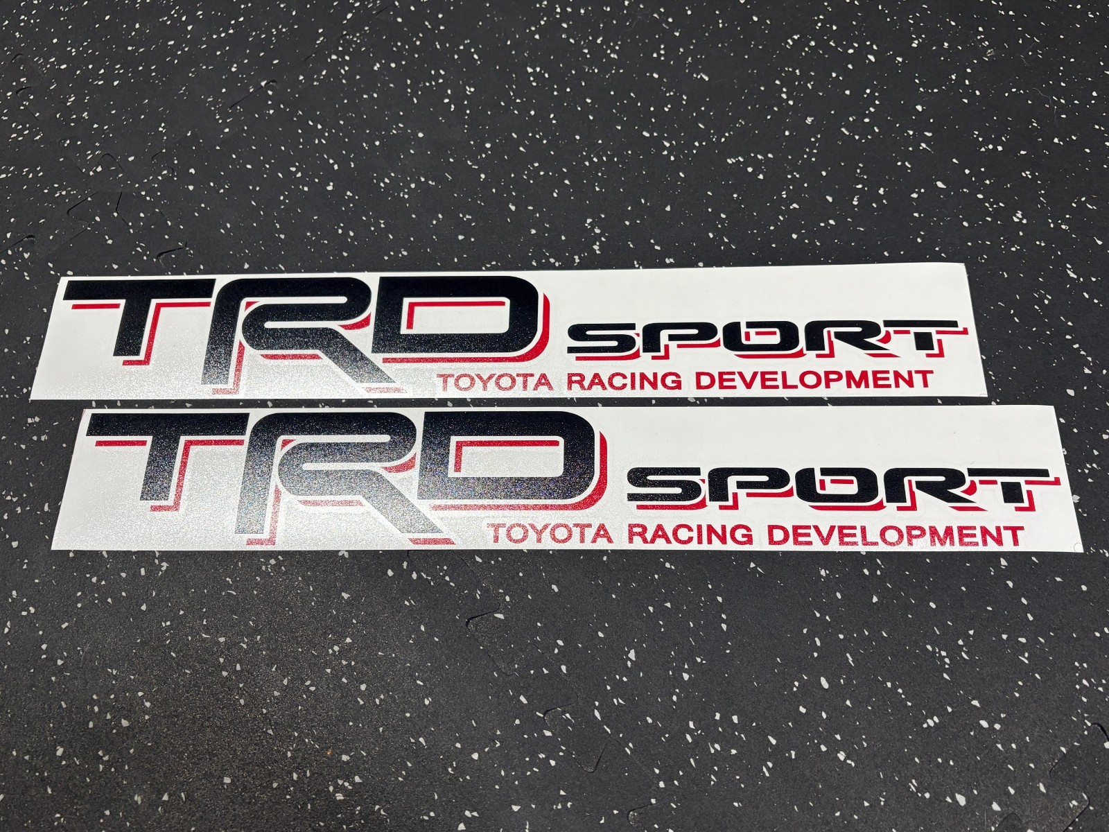 2x TRD Sport – Black/Red – Vinyl Decal fits Tacoma 4Runner Tundra Truck [Outdoor