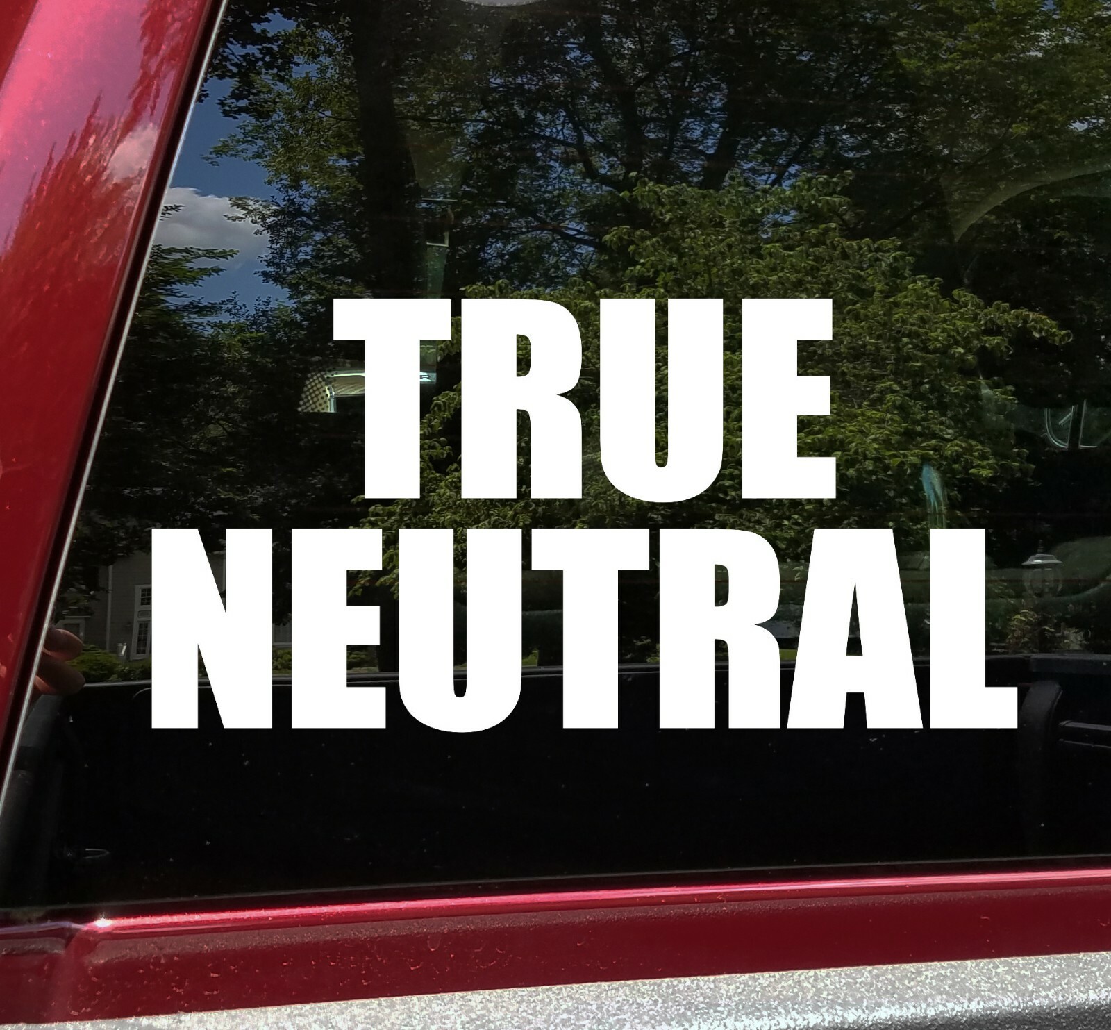 True Neutral Vinyl Sticker – RPG Role Playing Character Alignment V2 – Decal