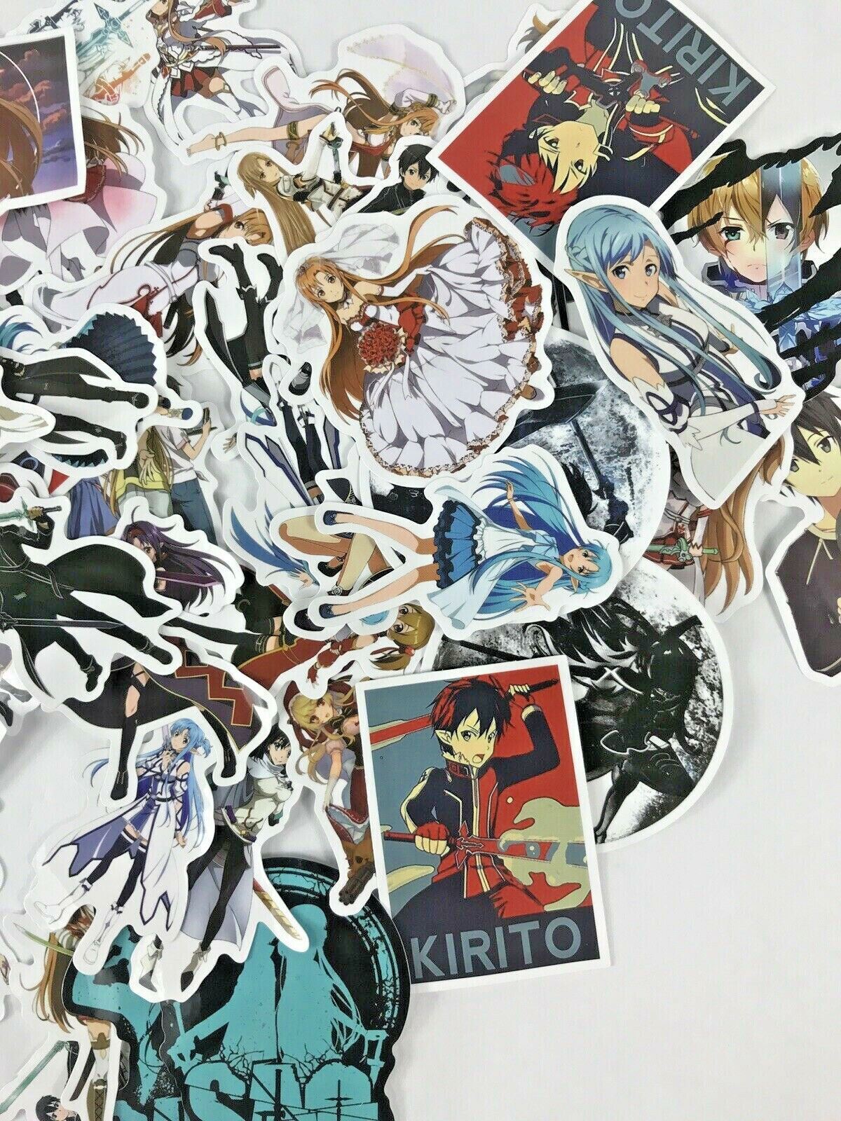 50pc Sword Art Online Asuna Kirito Anime Manga Laptop Wall Decal