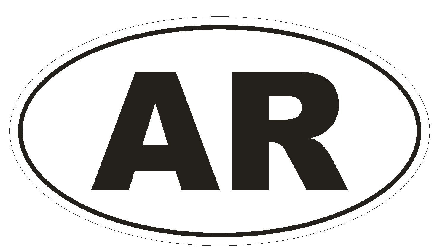 AR Arkansas EURO OVAL Bumper Sticker or Helmet Sticker D449 Argentina Country Co