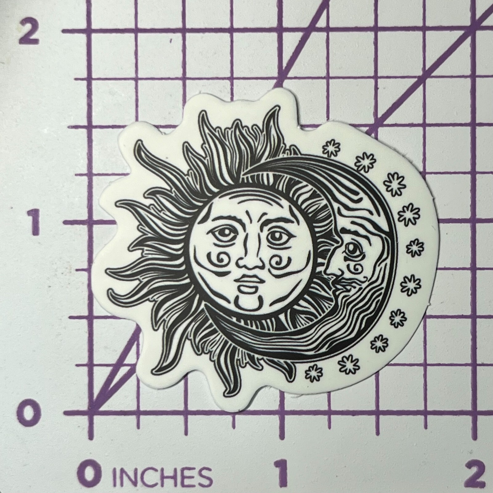 Sun Moon and Stars Celestial B + W – Vinyl Sticker Decal Sticker Bomb Pen & Ink