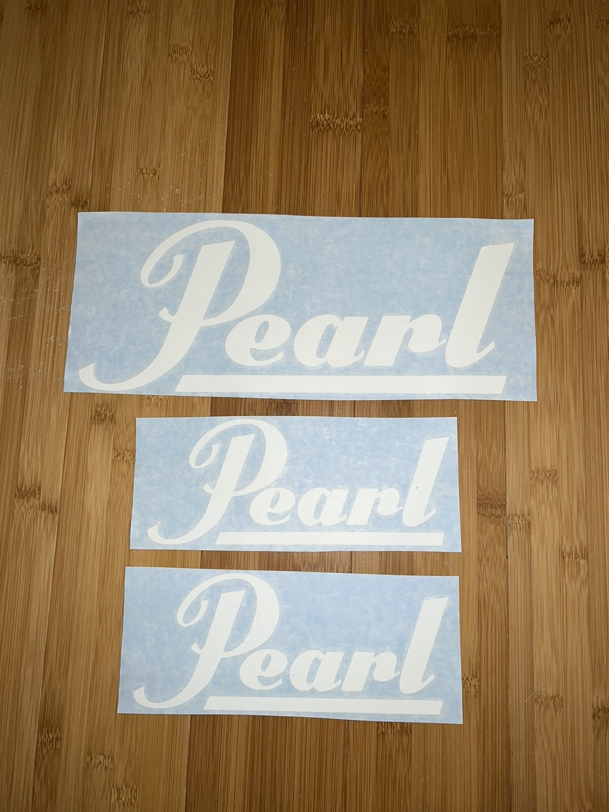 Pearl Drums Logo 8” & 12” (set Of 3) White Vinyl Decal Sticker – BOGO Music