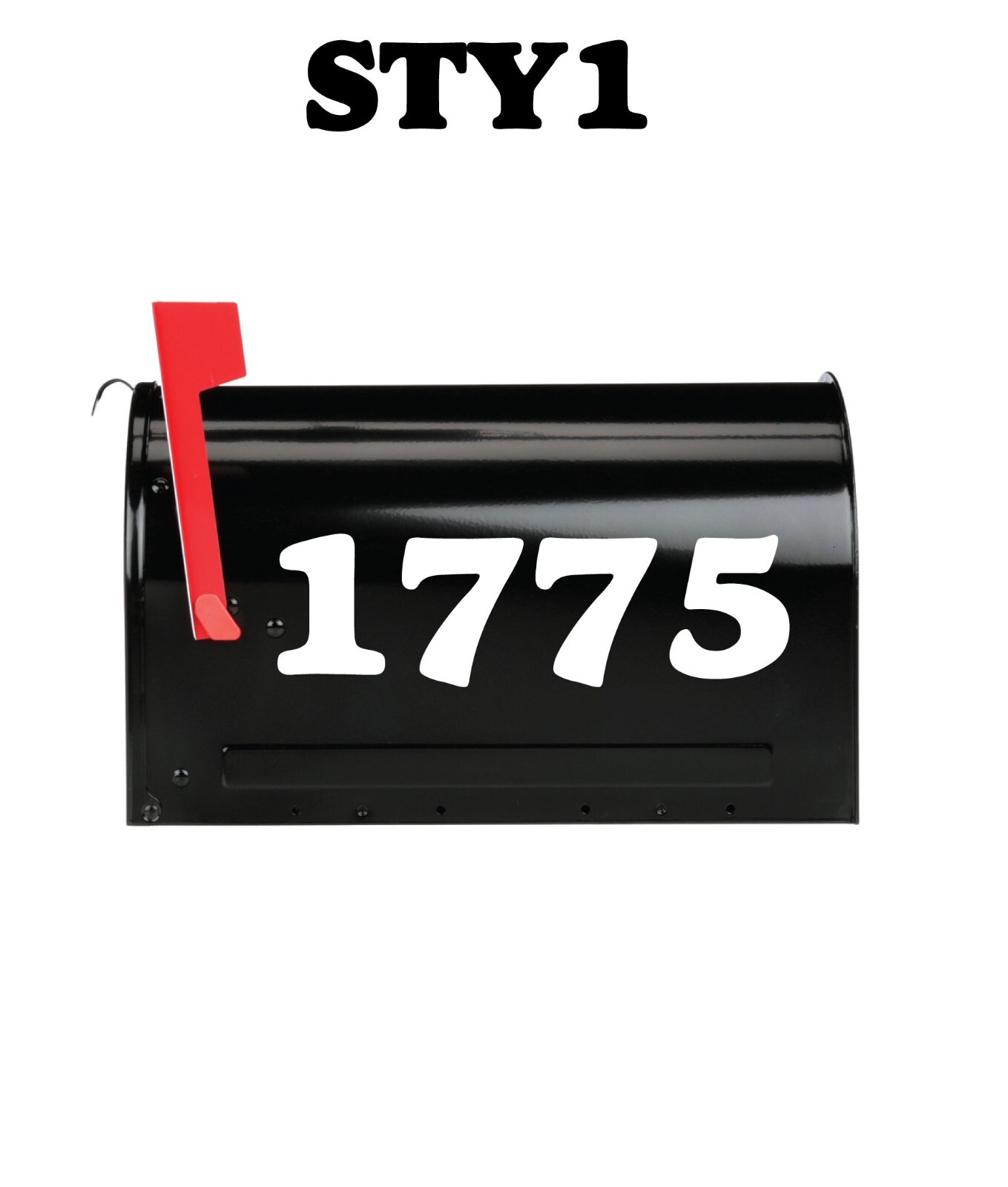 SET OF 2 Custom Mailbox Numbers Vinyl Decals Stickers Choose Size Color Style