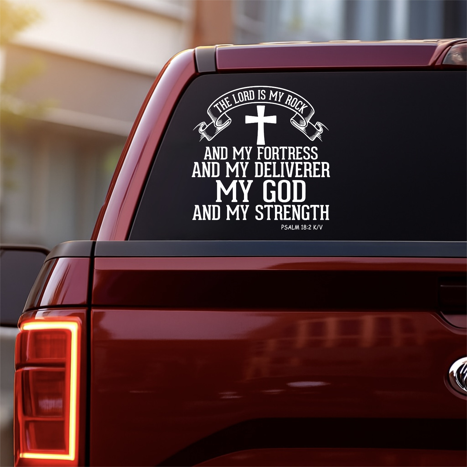 My Lord Is My Rock Decal –Car/Truck/Jeep Vinyl-Cut Sticker, Size & Color Options