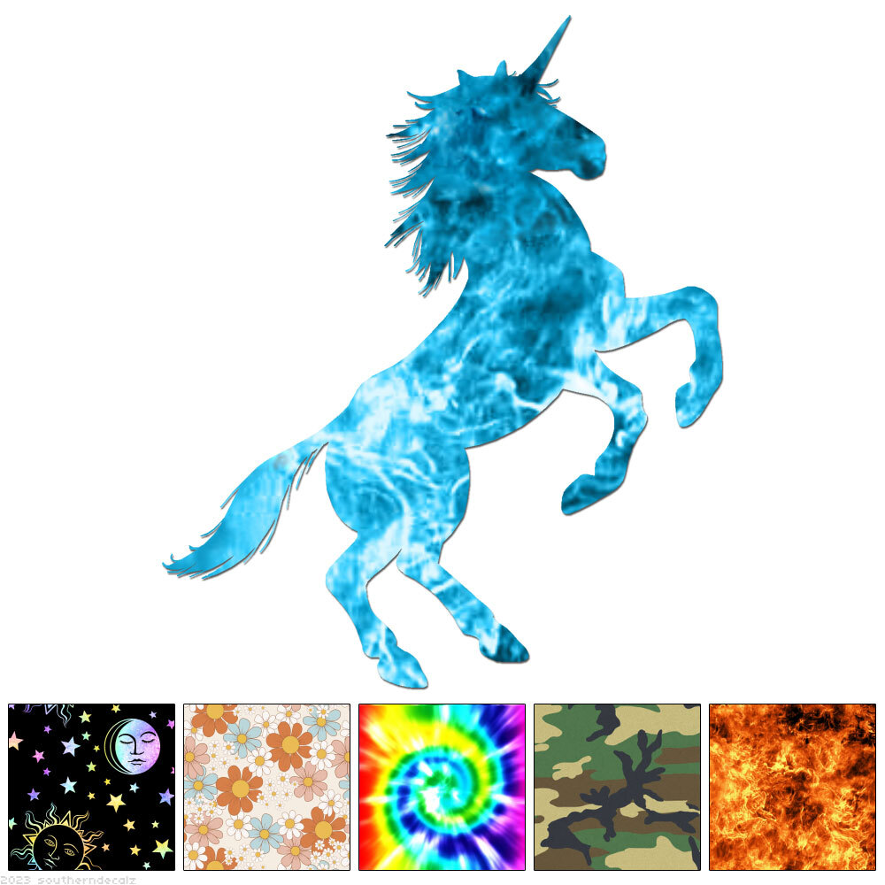 Unicorn – Decal Sticker – Multiple Patterns & Sizes – ebn6428