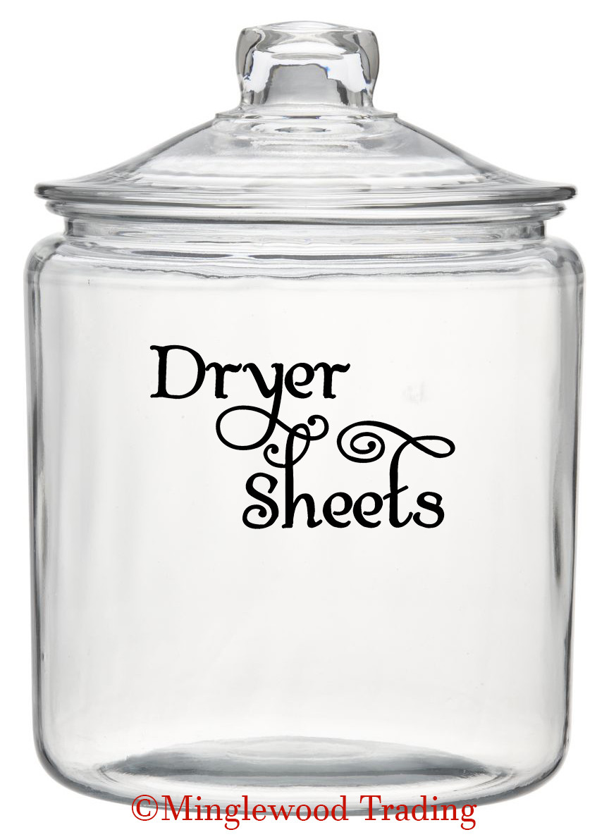 DRYER SHEETS Vinyl Decal Sticker – Laundry Room Fresh DIY Mud Room – Swash