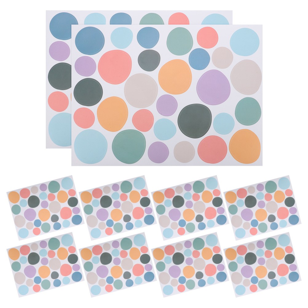 10 Pcs Classroom Decor Colorful Dot Wall Decals Colored Stickers