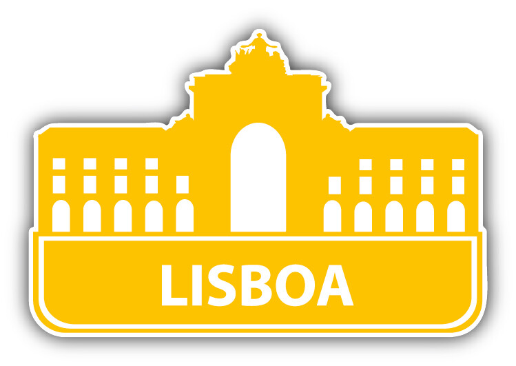 Lisbon City View Portugal Car Bumper Sticker Decal