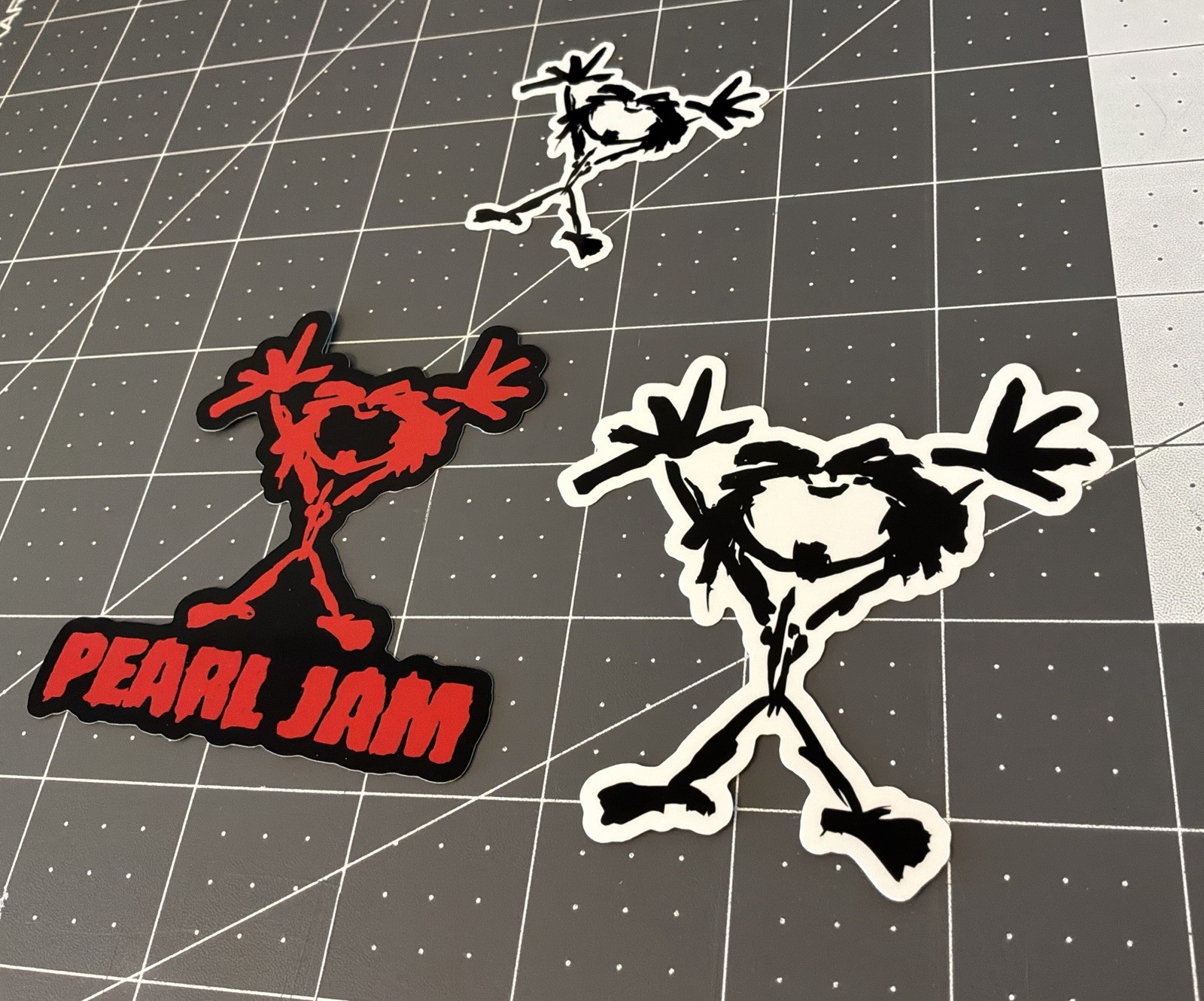 Pearl Jam Stickers 3 Sticker Lot 3