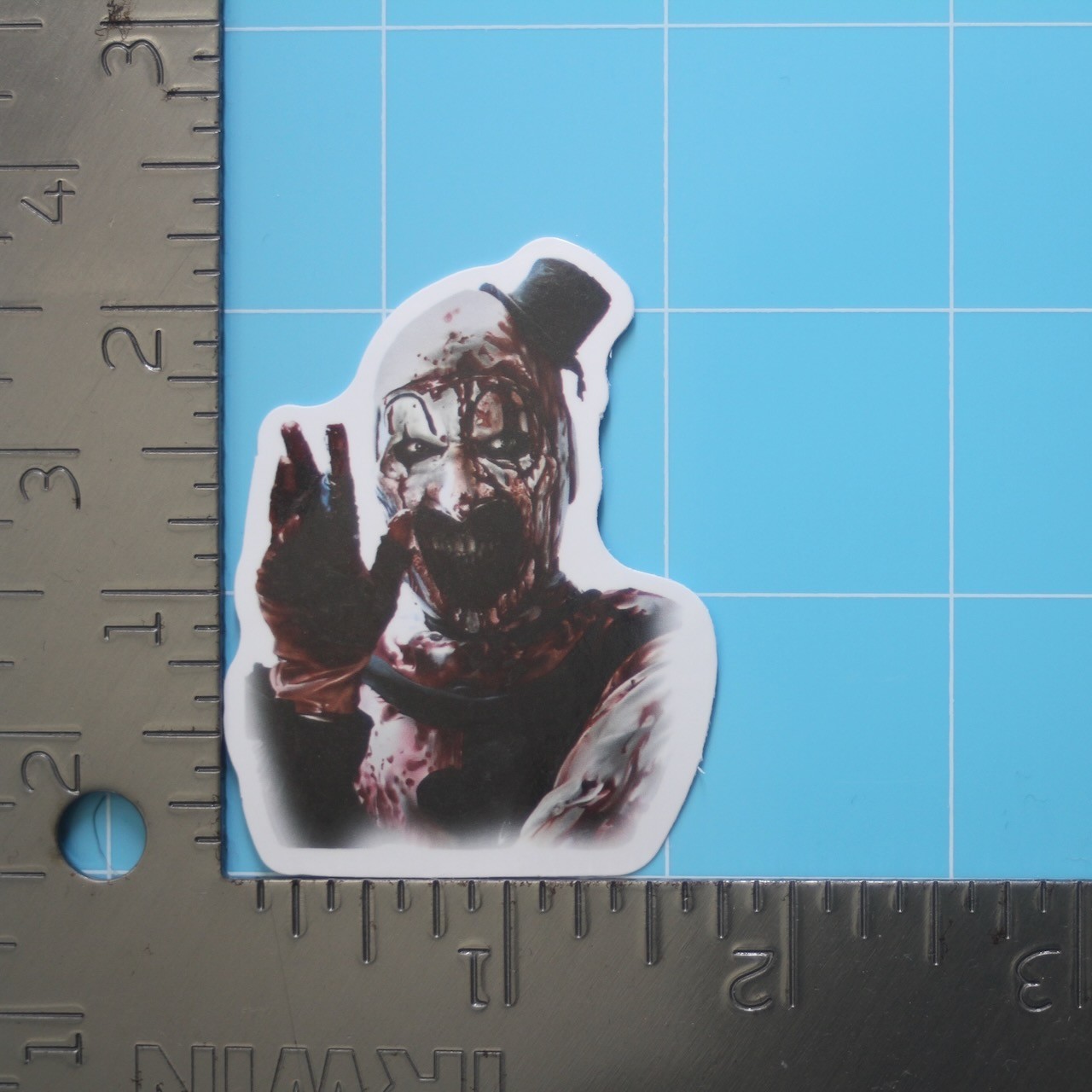 Terrifier Sticker (ART THE CLOWN) Bloody Horror Movie, Gloss PVC Decal