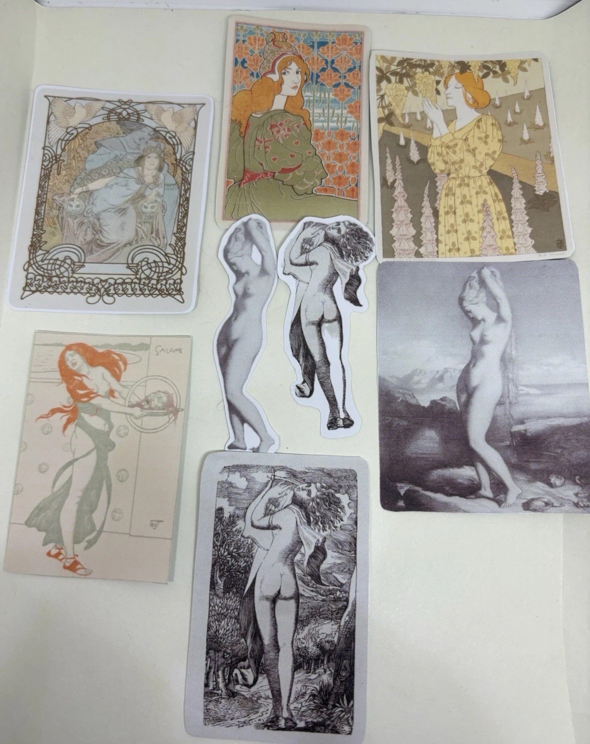 Vintage Style Sticker Set Art Deco Vintage Beautiful Women In Art History #Mood