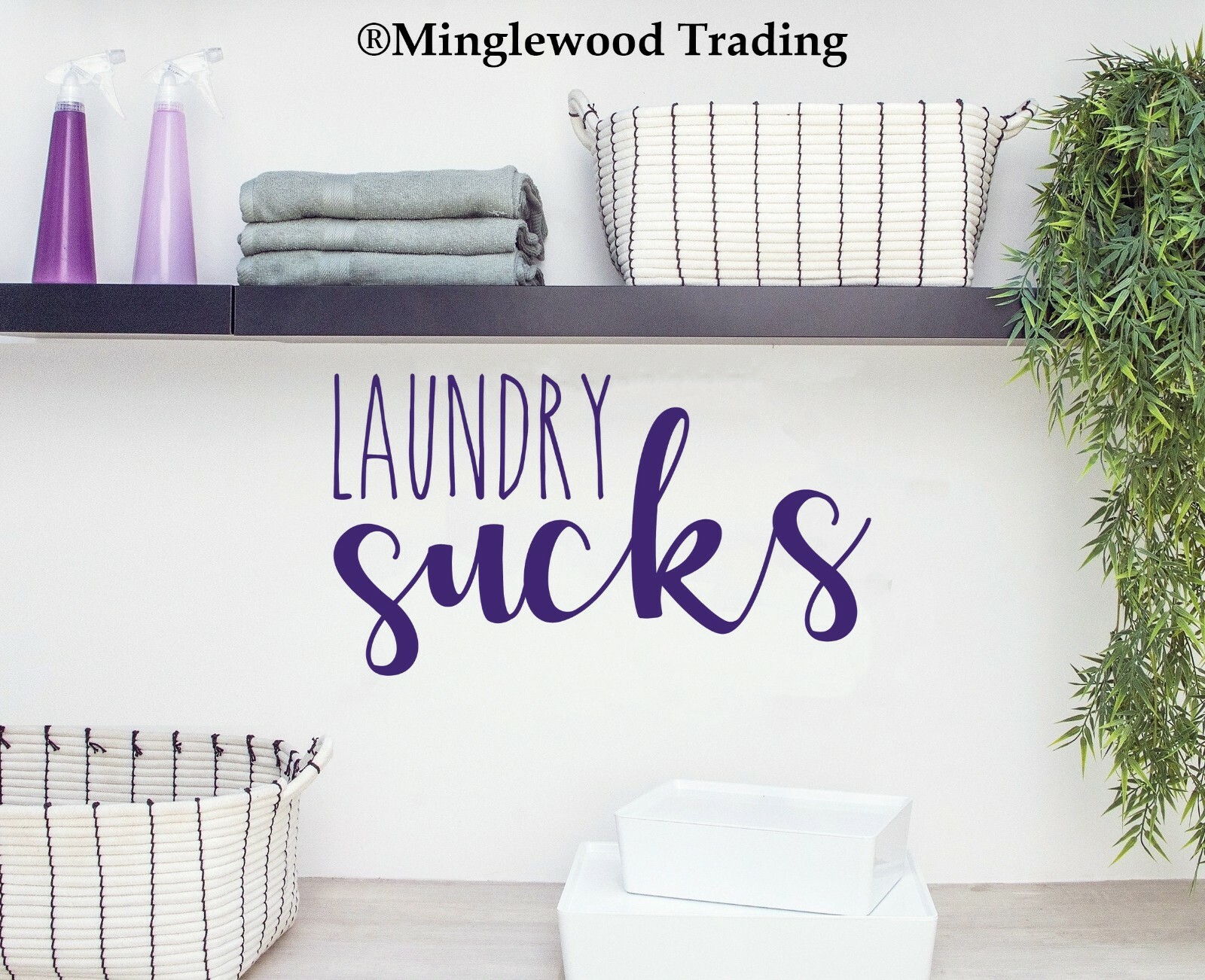 Laundry Sucks Vinyl Sticker | Laundry Room Clothes Washer Dryer | Die Cut Decal
