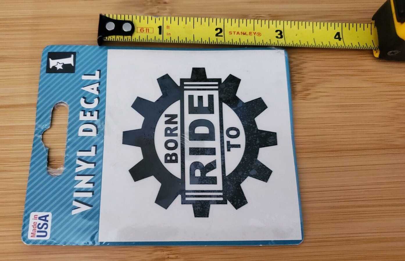 Born To Ride Vinyl Decal 2 3/8" X 2 3/8"