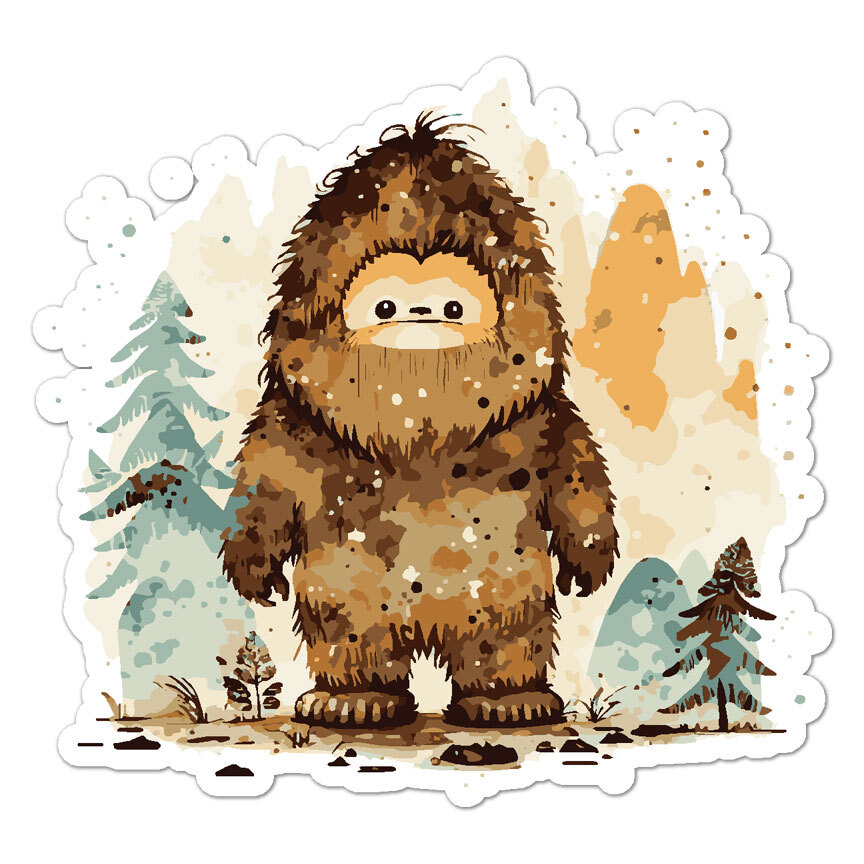 Yeti Bigfoot Sasquatch, Vinyl Decal Sticker, Indoor Outdoor, 3 Sizes, #9256