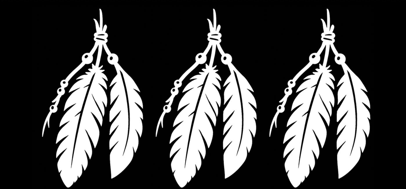 Native Feathers Three PK 5" x 3" Vinyl Decal Car Truck Window – Color Options