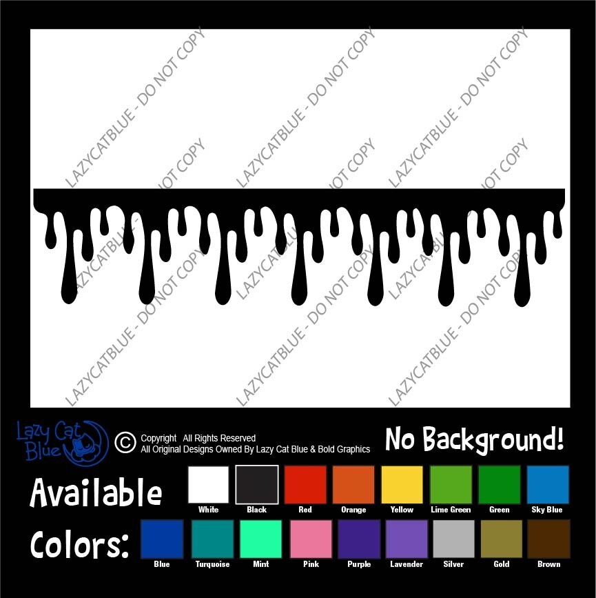 Drip Decal Sticker Water Droplet Blood True Crime Spill Liquid Halloween Goth