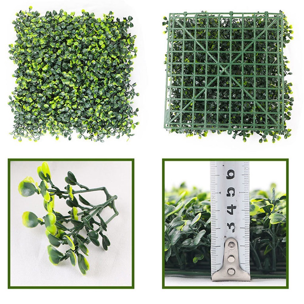 5 Pcs Artificial Green Wall Panels 25x25cm for Indoor and Outdoor Decoration