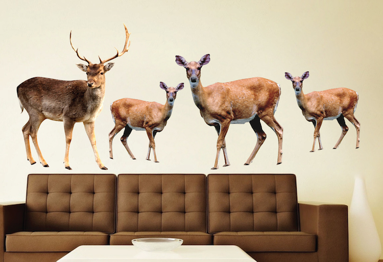 Deer Doe Wall Decal Mural Female Hunting Wild Animals Removable Wall Art, a15